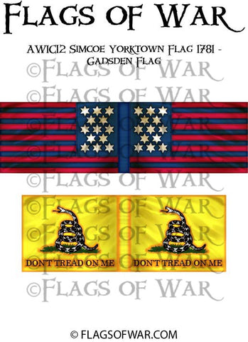 AWIC12 Simcoe Yorktown Flag 1781 - Gadsden Flag