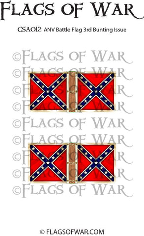 ACWC012 ANV Battle Flag 3rd Bunting Issue