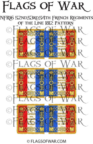 NAPF-1812-L16 52nd,53rd,54th French Regiments Line 1812 Pattern