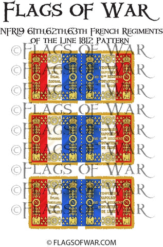 NAPF-1812-L19 61th,62th,63th French Regiments Line 1812 Pattern