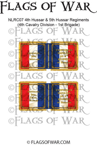 NAPF-1815-C-07 4th Hussar & 5th Hussar Regiments (4th Cavalry Division - 1st Brigade)