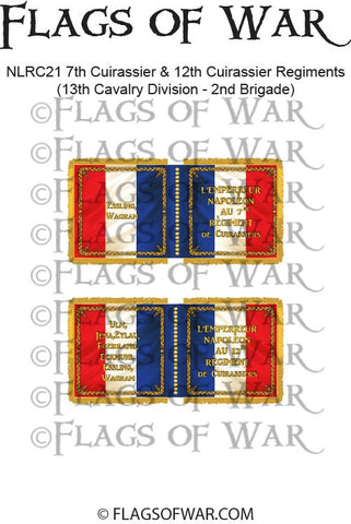 NAPF-1815-C-21 7th Cuirassier & 12th Cuirassier Regiments (13th Cavalry Division - 2nd Brigade)