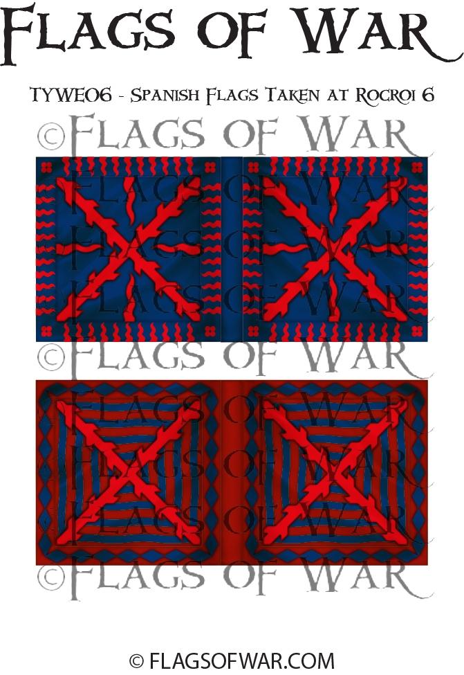 TYWE06 Spanish Tercio Flags Taken at Rocroi 1643 6 Flags of War