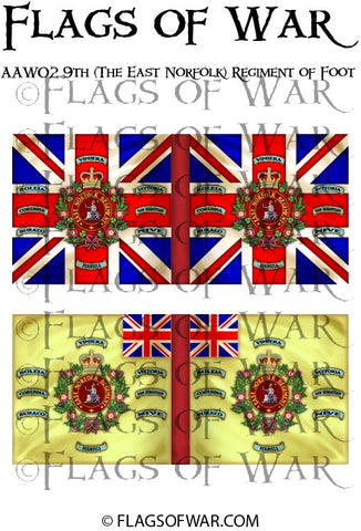 AAW02 9th The East Norfolk Regiment Of Foot Flags Of War AAW02 9th The East Norfolk Regiment Of Foot Flags Of War