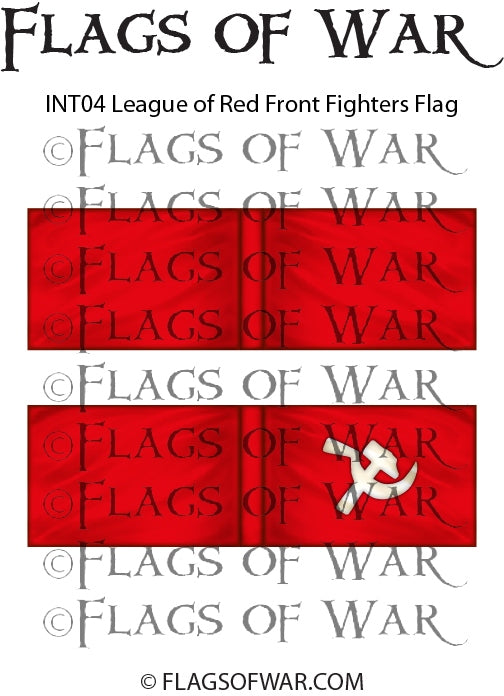 Red Front Fighters Rfb INT04 League of Red Front Fighters Flag – Flags of War