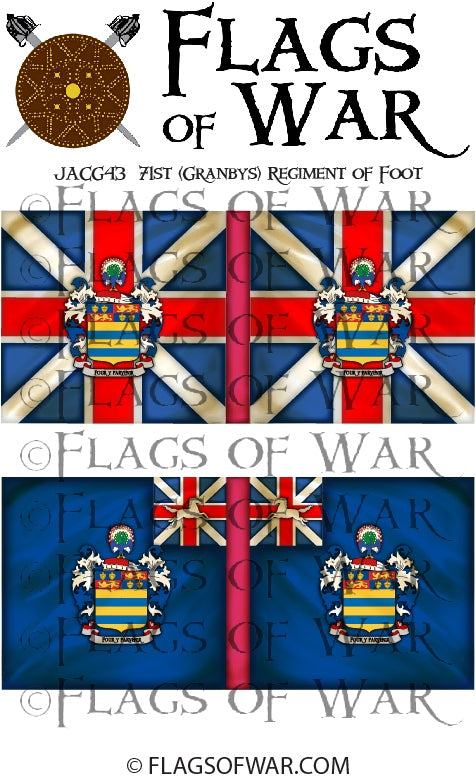 JACG43 71st (Granbys) Regiment of Foot – Flags of War
