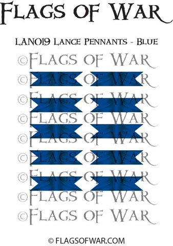 LAN019 Lance Pennants - Blue
