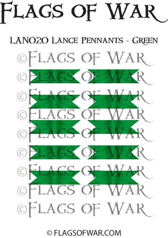 LAN020 Lance Pennants - Green