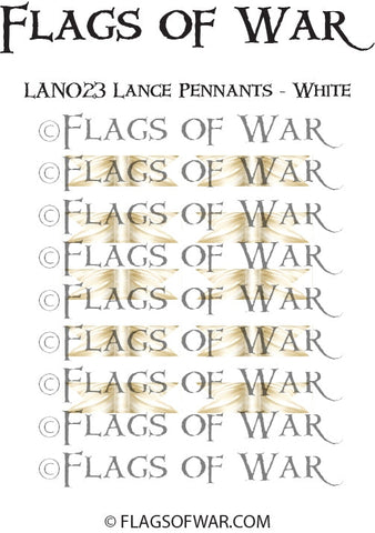 LAN023 Lance Pennants - White