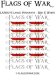 LAN024 Lance Pennants - Red & White