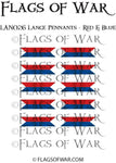 LAN026 Lance Pennants - Red & Blue