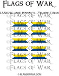 LAN028 Lance Pennants - Yellow & Blue