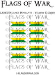 LAN029 Lance Pennants - Yellow & Green