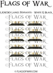 LAN030 Lance Pennants - White & Black