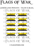 LAN031 Lance Pennants - Yellow & Black