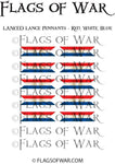 LAN033 Lance Pennants - Red, White, Blue