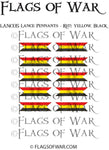 LAN035 Lance Pennants - Red, Yellow, Black