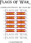 LAN036 Lance Pennants - Red, Yellow, Red