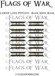 LAN037 Lance Pennants - Black, White, Black
