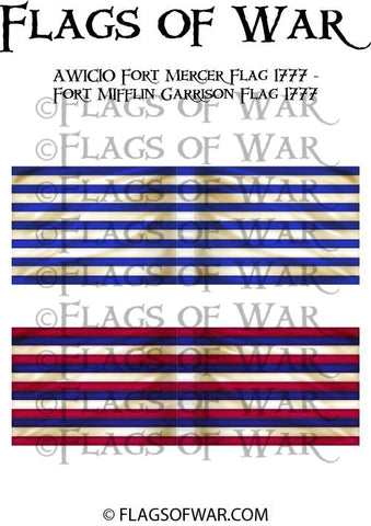 AWIC10 Fort Mercer Flag 1777 - Fort MIfflin Garrison Flag 1777