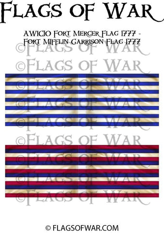 AWIC10 Fort Mercer Flag 1777 - Fort MIfflin Garrison Flag 1777