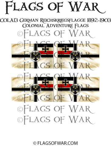 COLA13 German Reichskriegsflagge 1892–1903 Colonial Flags