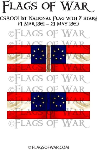 ACWC001 1st National Flag with 7 stars (4 Mar 1861 – 21 May 1861)