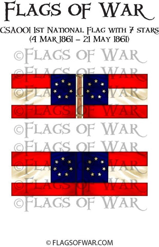 CSA001 1st National Flag with 7 stars (4 Mar 1861 – 21 May 1861)