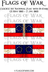 CSA002 1st National Flag with 9 stars (21 May 1861 – 2 Jul 1861)