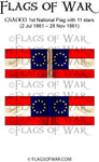 CSA003 1st National Flag with 11 stars (2 Jul 1861 – 28 Nov 1861)