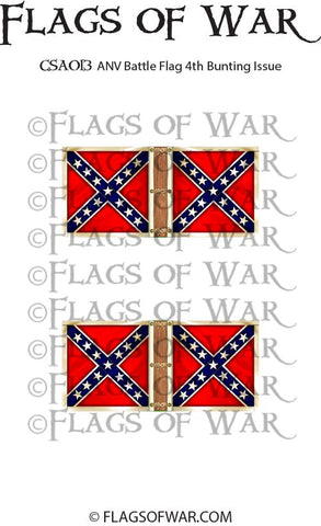 ACWC013 ANV Battle Flag 4th Bunting Issue