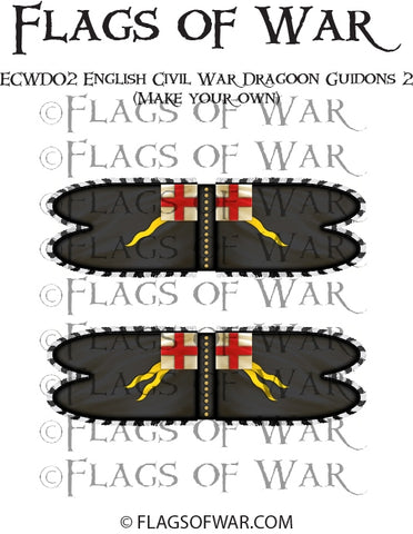 ECWD02 English Civil War Dragoon Guidons 2 (Make your own)