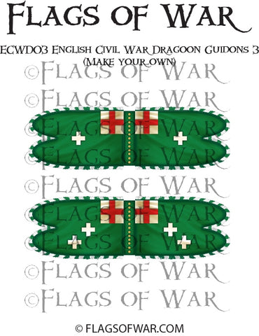 ECWD03 English Civil War Dragoon Guidons 3 (Make your own)