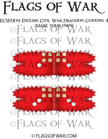 ECWD04 English Civil War Dragoon Guidons 4 (Make your own)