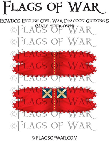 ECWD05 English Civil War Dragoon Guidons 5 (Make your own)