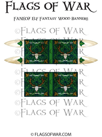 FANE07 Elf Fantasy Wood Banners