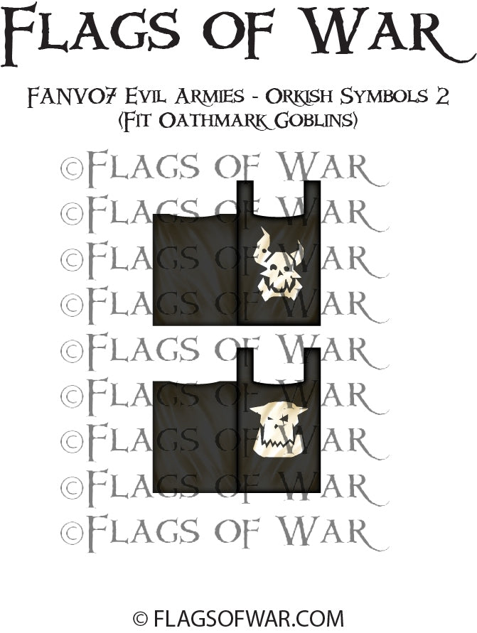 FANV07 Evil Armies - Orkish Symbols 2 (Fit Oathmark Goblins) – Flags of War