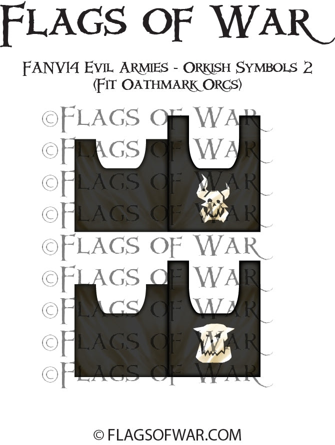 FANV14 Evil Armies - Orkish Symbols 2 (Fit Oathmark Orcs) – Flags of War