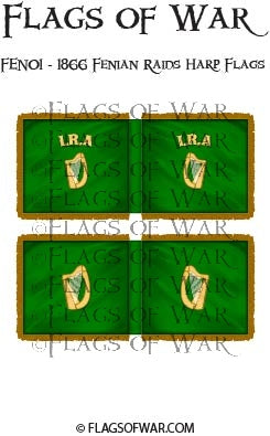 FEN01 - 1866 Fenian Raids Harp Flags