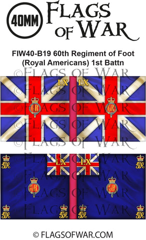 FIWB40-19 60th Regiment of Foot (Royal Americans) 1st Battn