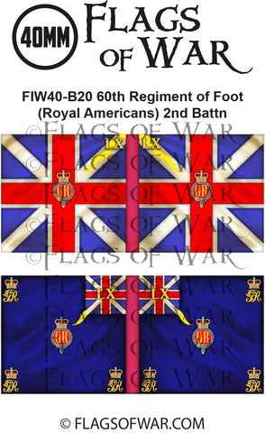 FIWB40-20 60th Regiment of Foot (Royal Americans) 2nd Battn