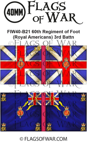 FIWB40-21 60th Regiment of Foot (Royal Americans) 3rd Battn