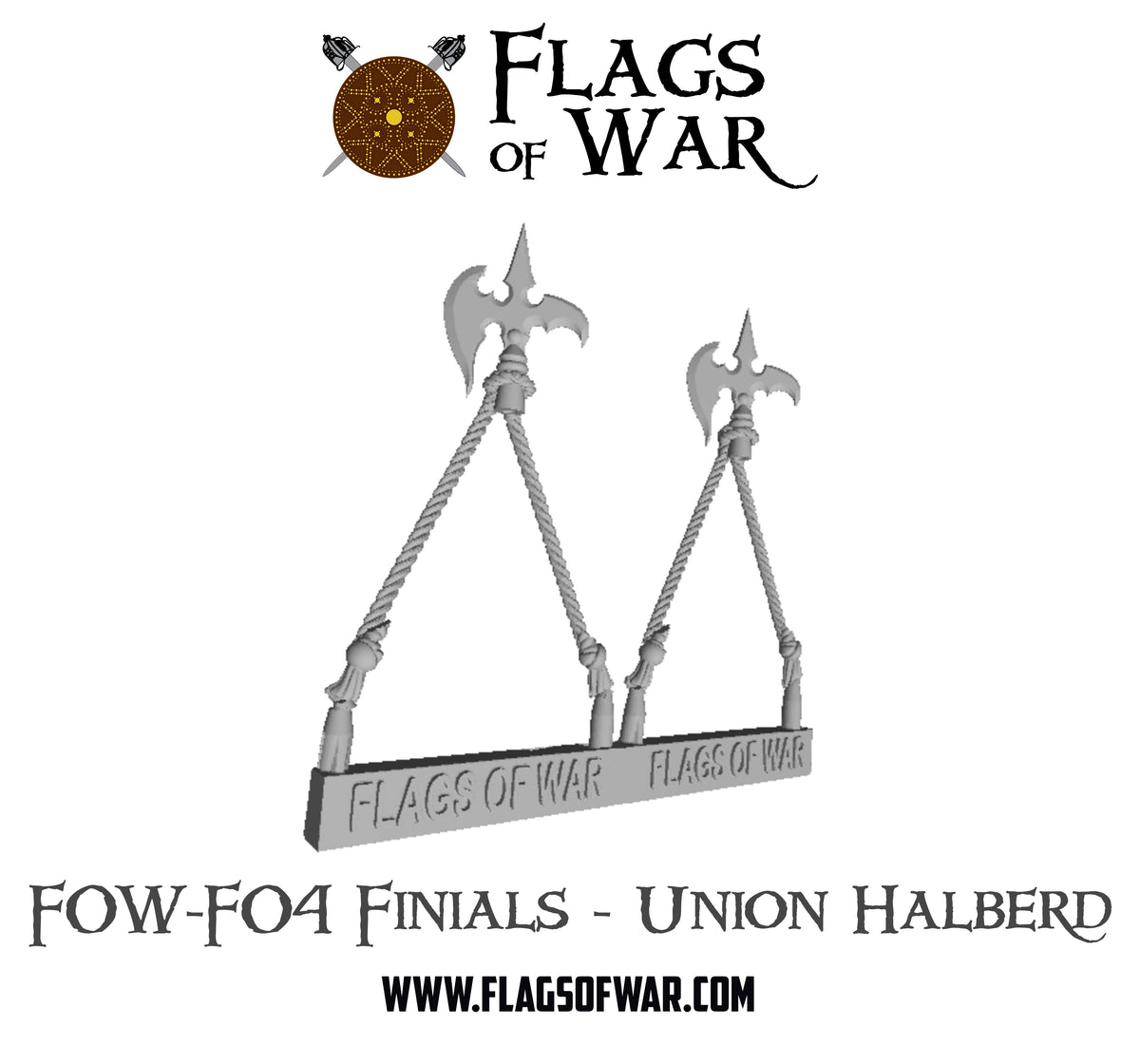 FOW-F04 Finials - Union Halberd – Flags of War