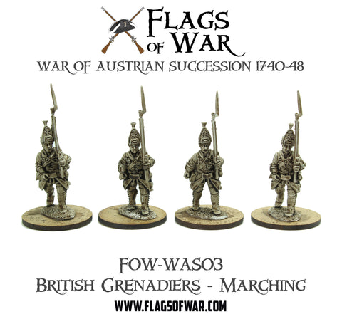 FOW-WAS03 British Grenadiers - Marching