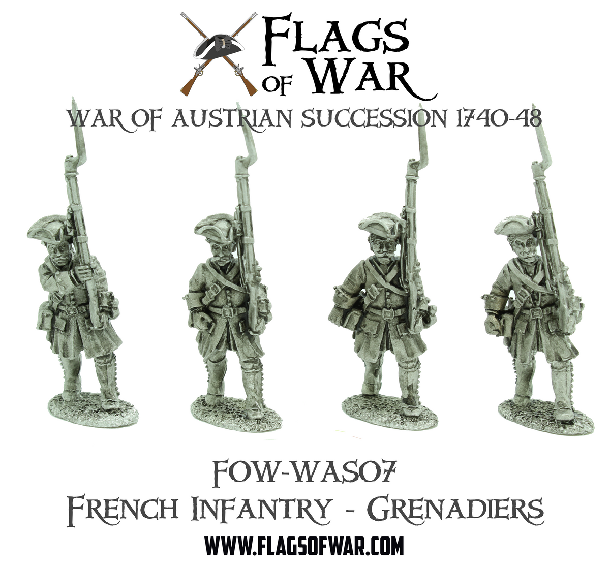 FOW-WAS07 French Infantry Grenadiers - Marching – Flags of War