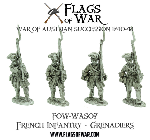 FOW-WAS07 French Infantry Grenadiers - Marching