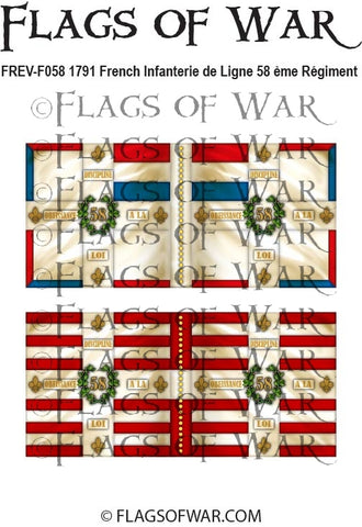 FREV-F058 1791 French Infanterie de Ligne 58 ème Régiment