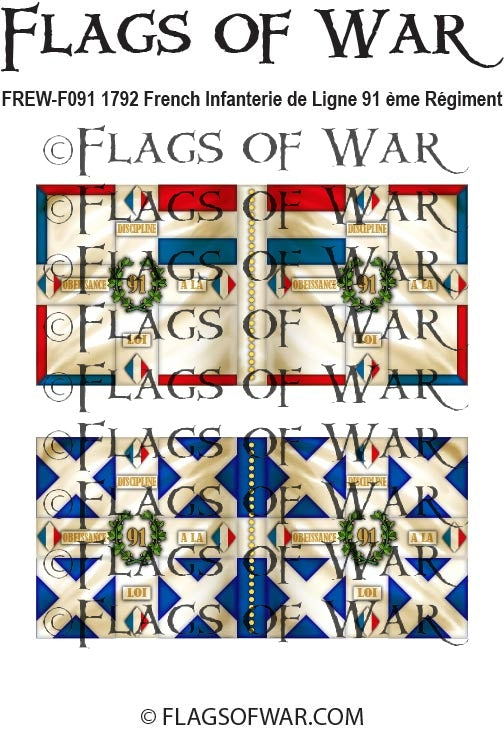 FREW-F091 1792 French Infanterie de Ligne 91 ème Régiment – Flags of War