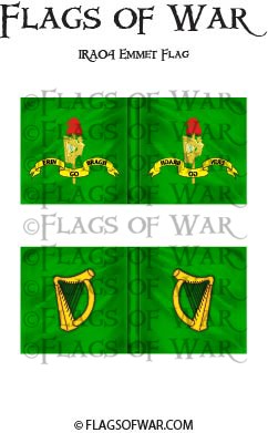 IRA04 Emmet Flag and Irish Harp