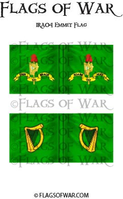 IRA04 Emmet Flag and Irish Harp